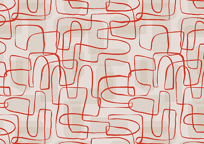 Meander, Orange - Roman Blind - Image 7